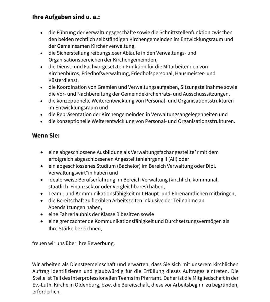 Fachkraft zur Führung der Verwaltungsgeschäfte