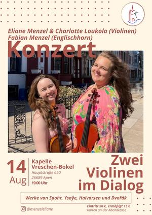 Zwei Violinen im Dialog