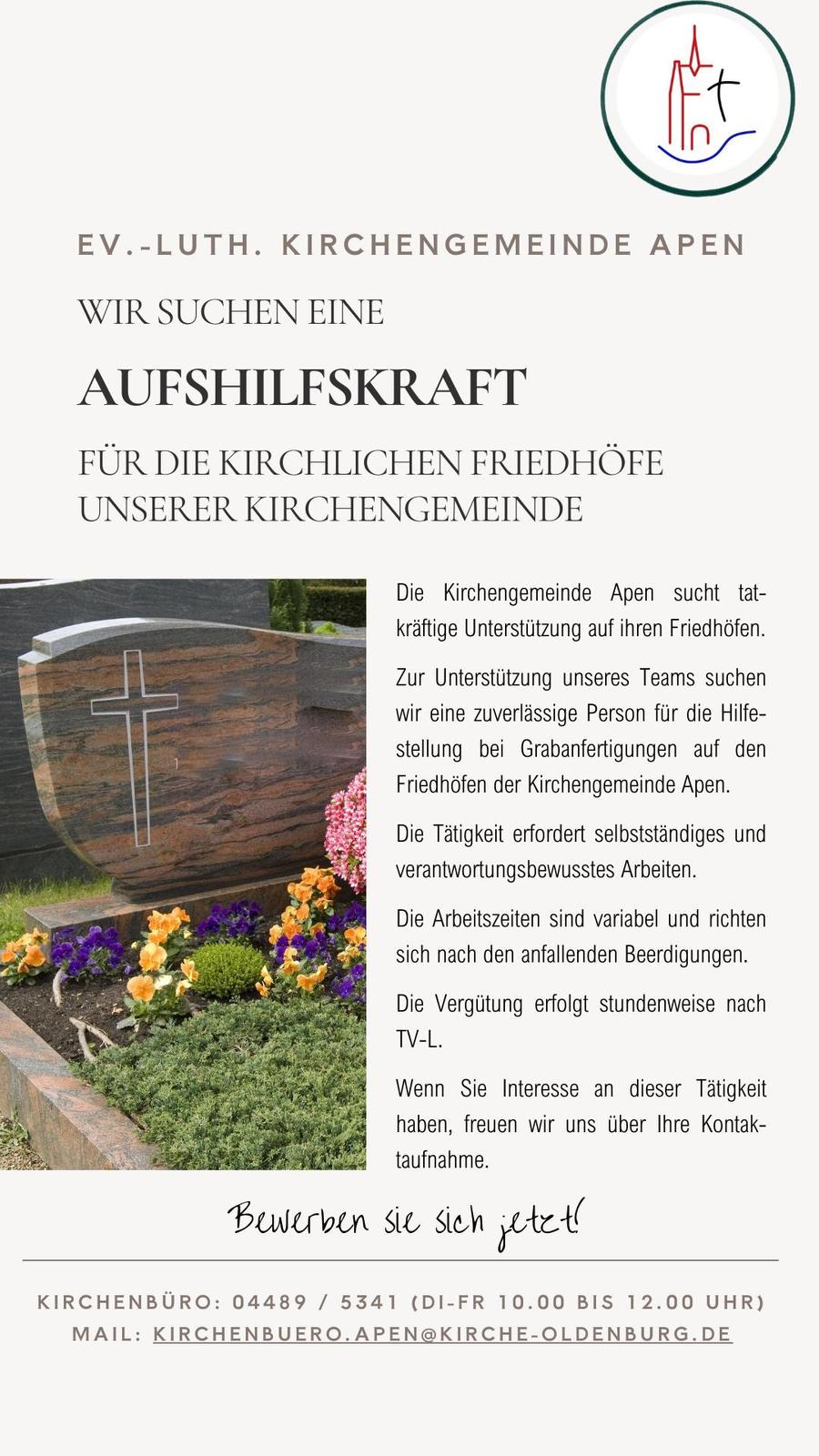 Hilfskraft Friedhöfe