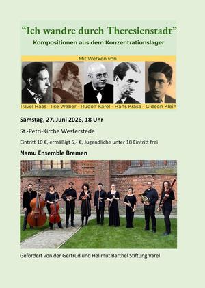 Musik aus Theresienstadt am 27. Juni 18 Uhr Westerstede