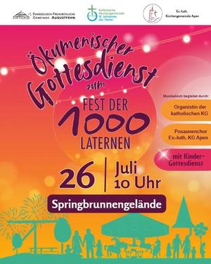 Ökumenischer Gottesdienst beim Fest der 1000 Laternen
