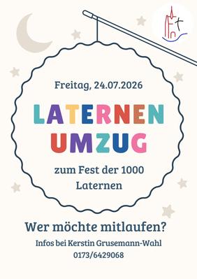 Laternenumzug zum Fest der 1000 Laternen