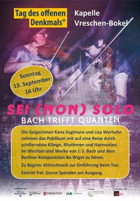 Tag des offenen Denkmals mit Musik in der Kapelle Vreschen-Bokel