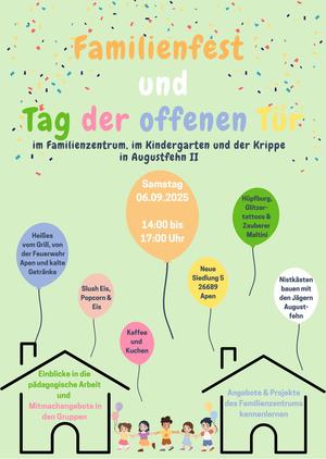 Familienfest & Tag der offenen Tür im Familienzentrum Augustfehn II